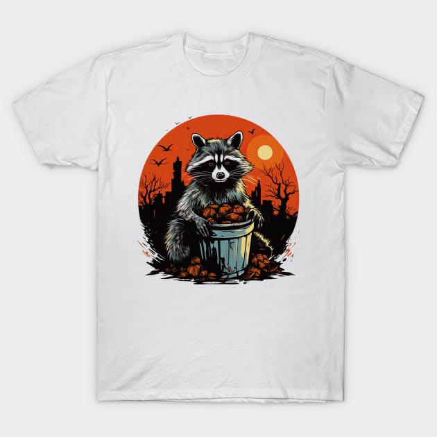 Trick or trash Raccoon T-Shirt by Allbestshirts